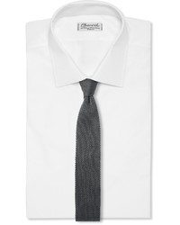 Мужской темно-серый шелковый вязаный галстук от Burberry