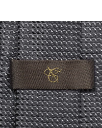 Мужской темно-серый шелковый галстук с геометрическим рисунком