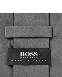 Мужской темно-серый шелковый галстук от Hugo Boss