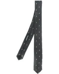 Мужской темно-серый шелковый галстук от Neil Barrett
