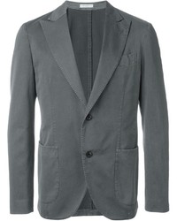 Мужской темно-серый шелковый пиджак от Boglioli
