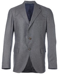Мужской темно-серый шелковый пиджак от Eleventy