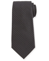 Темно-серый шелковый плетеный галстук