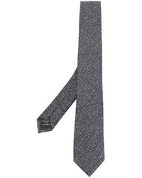 Мужской темно-серый шелковый плетеный галстук от Z Zegna