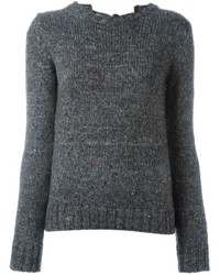 Темно-серый шелковый свитер