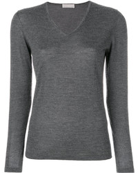 Женский темно-серый шелковый свитер от Le Tricot Perugia