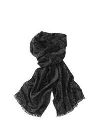 Темно-серый шелковый шарф