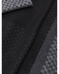 Мужской темно-серый шелковый шарф с принтом от Canali