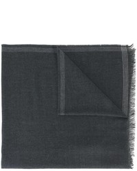 Мужской темно-серый шелковый шарф от Brunello Cucinelli