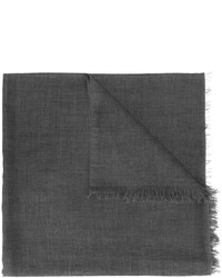 Женский темно-серый шелковый шарф от Brunello Cucinelli