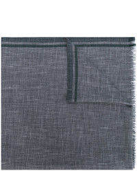 Мужской темно-серый шелковый шарф от Loro Piana