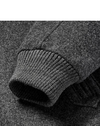 Мужской темно-серый шерстяной бомбер от Oliver Spencer