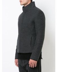 Мужской темно-серый шерстяной бомбер от Label Under Construction