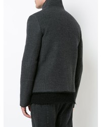 Мужской темно-серый шерстяной бомбер от Label Under Construction