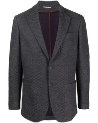 Мужской темно-серый шерстяной вязаный пиджак от Canali