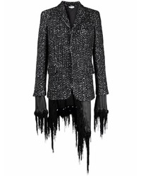 Мужской темно-серый шерстяной вязаный пиджак от Comme Des Garcons Homme Plus