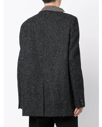 Мужской темно-серый шерстяной вязаный пиджак от Kolor