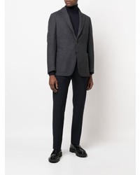 Мужской темно-серый шерстяной вязаный пиджак от Canali