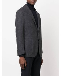 Мужской темно-серый шерстяной вязаный пиджак от Canali