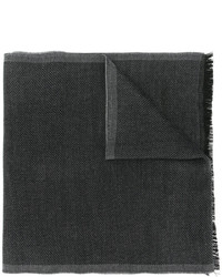 Мужской темно-серый шерстяной вязаный шарф от Tom Ford