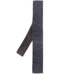 Мужской темно-серый шерстяной галстук с вышивкой от Eleventy