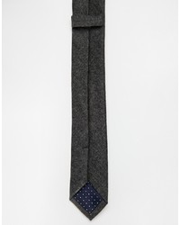 Мужской темно-серый шерстяной галстук от Selected