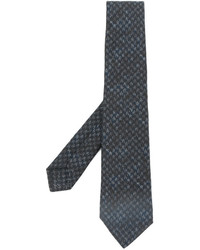 Мужской темно-серый шерстяной галстук от Kiton