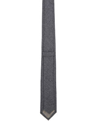 Мужской темно-серый шерстяной галстук от MAISON KITSUNÉ
