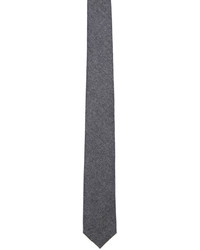 Мужской темно-серый шерстяной галстук от MAISON KITSUNÉ