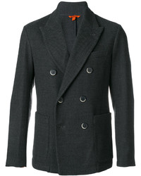 Мужской темно-серый шерстяной двубортный пиджак от Barena