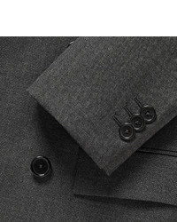 Мужской темно-серый шерстяной двубортный пиджак от Jil Sander