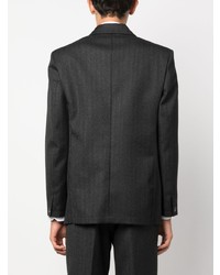 Мужской темно-серый шерстяной двубортный пиджак от Barena