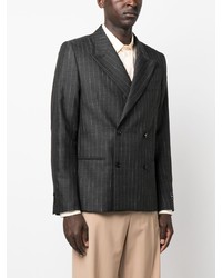 Мужской темно-серый шерстяной двубортный пиджак от MSGM