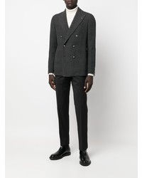 Мужской темно-серый шерстяной двубортный пиджак от Tagliatore