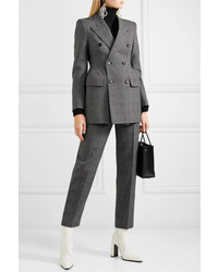 Женский темно-серый шерстяной двубортный пиджак от Balenciaga