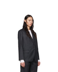 Женский темно-серый шерстяной пиджак в вертикальную полоску от Isabel Marant