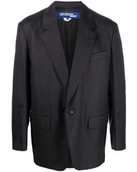 Мужской темно-серый шерстяной пиджак в вертикальную полоску от Junya Watanabe MAN