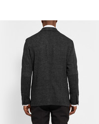 Мужской темно-серый шерстяной пиджак в клетку от Lanvin