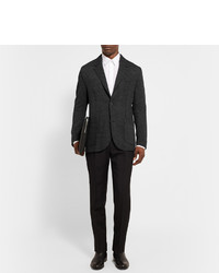 Мужской темно-серый шерстяной пиджак в клетку от Lanvin