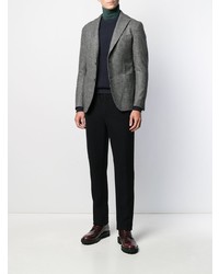 Мужской темно-серый шерстяной пиджак в клетку от Tagliatore