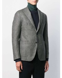 Мужской темно-серый шерстяной пиджак в клетку от Tagliatore