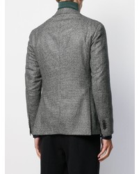 Мужской темно-серый шерстяной пиджак в клетку от Tagliatore