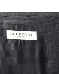 Мужской темно-серый шерстяной пиджак в клетку от Burberry