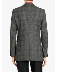 Мужской темно-серый шерстяной пиджак в клетку от Burberry