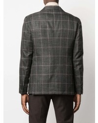 Мужской темно-серый шерстяной пиджак в клетку от Tagliatore