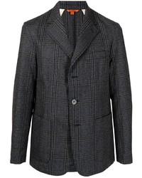 Мужской темно-серый шерстяной пиджак в шотландскую клетку от Barena