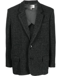 Мужской темно-серый шерстяной пиджак в шотландскую клетку от Isabel Marant