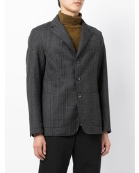 Мужской темно-серый шерстяной пиджак в шотландскую клетку от Barena