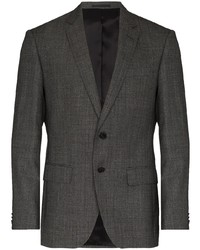 Мужской темно-серый шерстяной пиджак с узором "в ёлочку" от BOSS