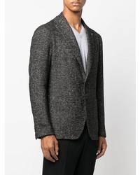Мужской темно-серый шерстяной пиджак с узором "в ёлочку" от Tagliatore